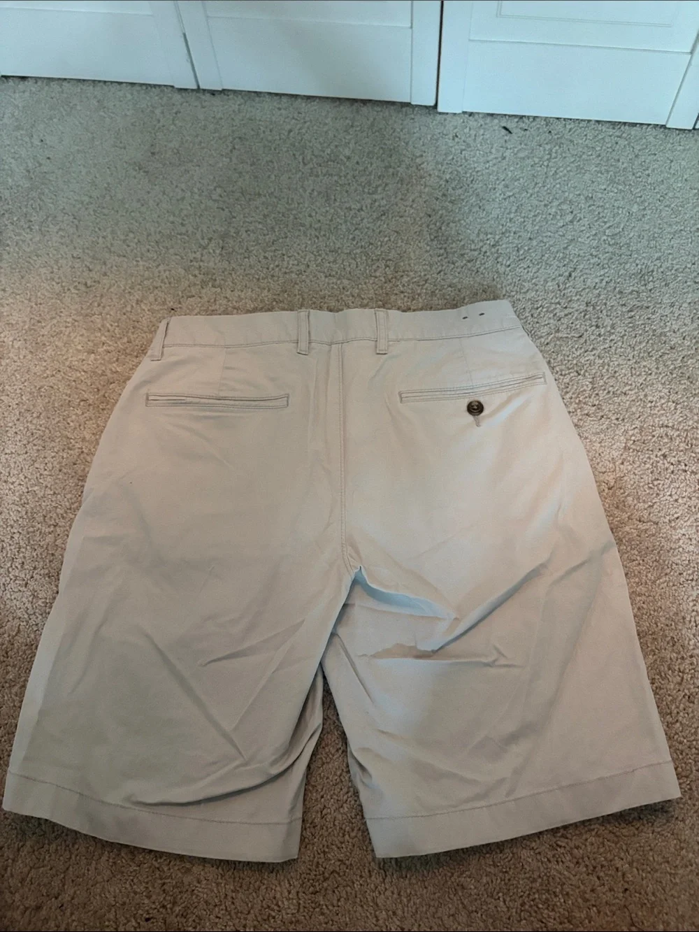 J. Crew Men's Beige Flat-Front Shorts